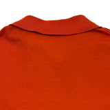 エルメス HERMES セリエボタンポロシャツ オレンジ コットン レディース ポロシャツ