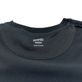 エルメス HERMES プリントカットワンピース 4H4516DA ブラック コットン レディース ワンピース