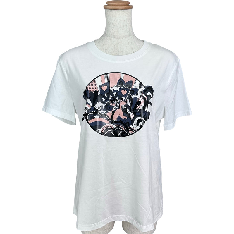 エルメス HERMES プリントTシャツ 2E4613DU ホワイト コットン