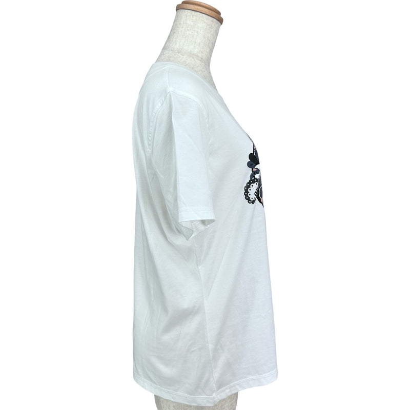 エルメス HERMES プリントTシャツ 2E4613DU ホワイト コットン レディース 半袖Ｔシャツ エルメス HERMES プリントTシャツ 2E4613DU ホワイト コットン