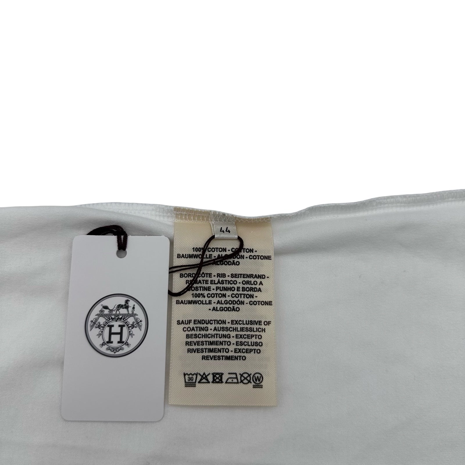 エルメス HERMES プリントTシャツ 2E4613DU ホワイト コットン