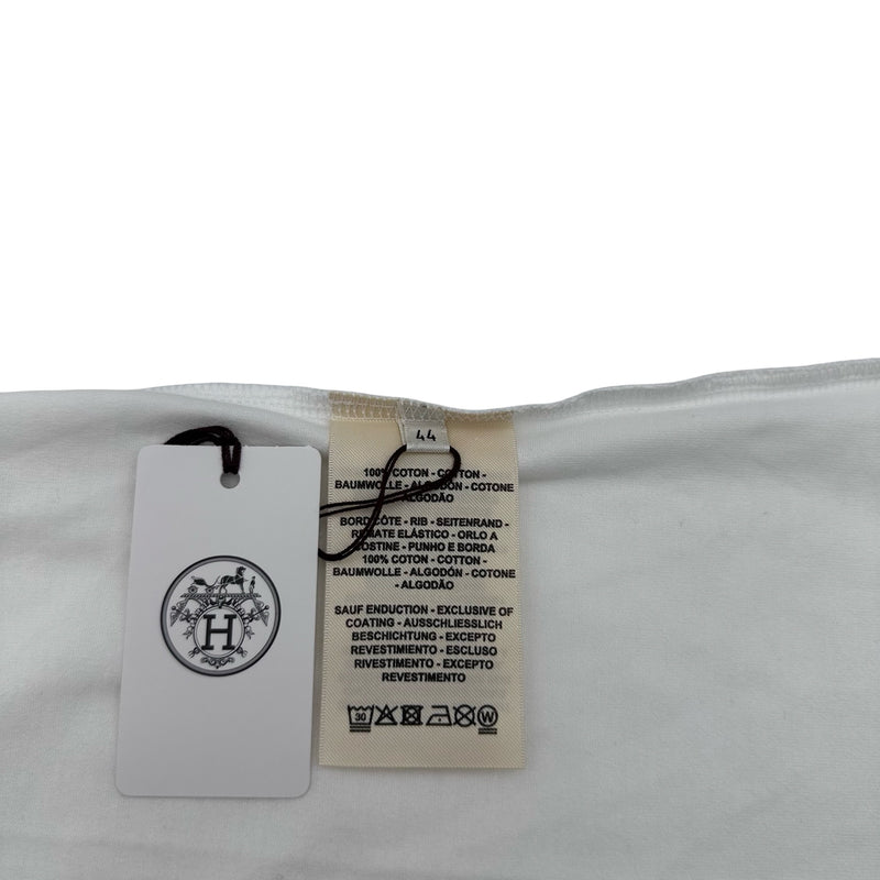 エルメス HERMES プリントTシャツ 2E4613DU ホワイト コットン レディース 半袖Ｔシャツ エルメス HERMES プリントTシャツ 2E4613DU ホワイト コットン