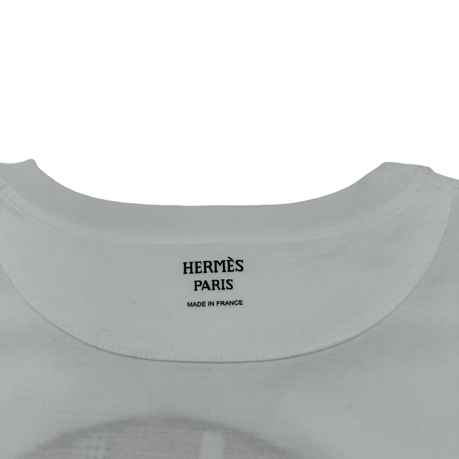 エルメス HERMES プリントTシャツ 2E4613DU ホワイト コットン レディース 半袖Ｔシャツ エルメス HERMES プリントTシャツ 2E4613DU ホワイト コットン