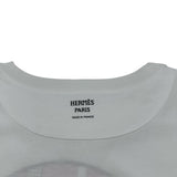 エルメス HERMES プリントTシャツ 2E4613DU ホワイト コットン レディース 半袖Ｔシャツ