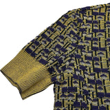 ボッテガ・ヴェネタ BOTTEGA VENETA イントレチャート半袖ニットトップス 504394 イエロー ポリエステル レディース その他トップス