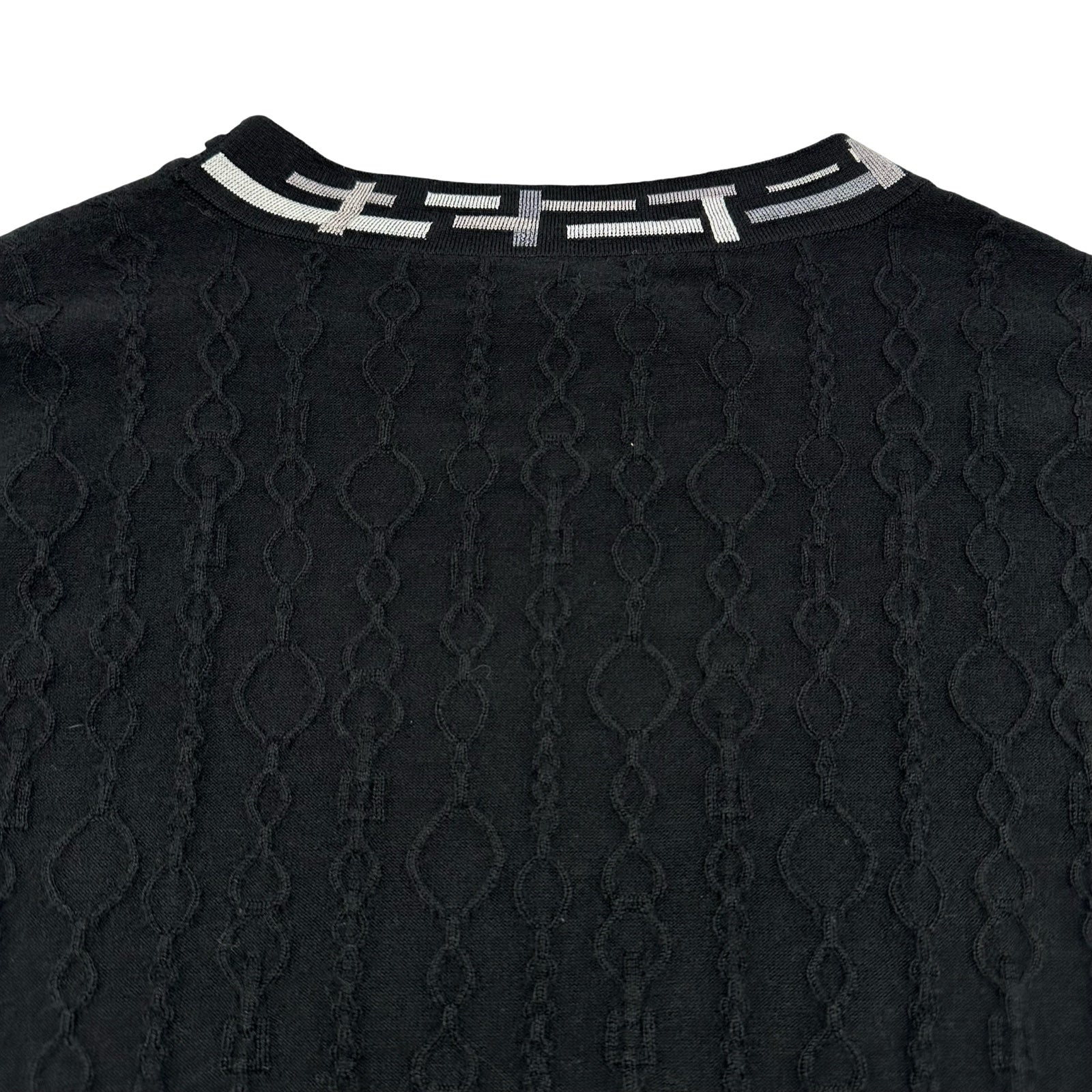 エルメス HERMES 総柄エンボスニットセーター 3H2619DA ブラック