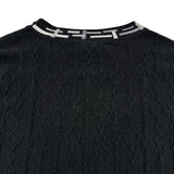 エルメス HERMES 総柄エンボスニットセーター 3H2619DA ブラック カシミヤ/シルク レディース セーター