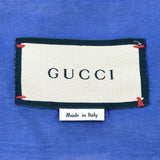 グッチ GUCCI GGワッペンボウリングシャツ 654894 ネイビー アセテート メンズ 半袖シャツ