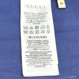 グッチ GUCCI GGワッペンボウリングシャツ 654894 ネイビー アセテート メンズ 半袖シャツ