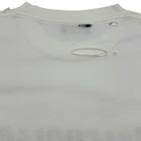 バレンシアガ BALENCIAGA デストロイ加工ロゴプリントTシャツ 651795 ホワイト コットン メンズ 半袖Ｔシャツ