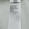バレンシアガ BALENCIAGA デストロイ加工ロゴプリントTシャツ 651795 ホワイト コットン メンズ 半袖Ｔシャツ