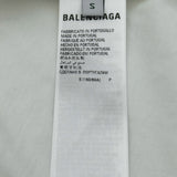 バレンシアガ BALENCIAGA デストロイ加工ロゴプリントTシャツ 651795 ホワイト コットン メンズ 半袖Ｔシャツ