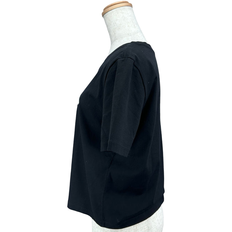 セリーヌ CELINE ロゴ刺繡Tシャツ 2X98C671Q ブラック コットン レディース 半袖Ｔシャツ セリーヌ CELINE ロゴ刺繡Tシャツ 2X98C671Q ブラック コットン