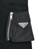 プラダ PRADA Re Nylon トライアングルロゴ フーディー UJL04C ブラック コットン メンズ パーカー