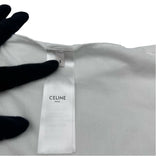 セリーヌ CELINE ロゴプリントTシャツ 2X681671Q ホワイト コットン メンズ 半袖Ｔシャツ