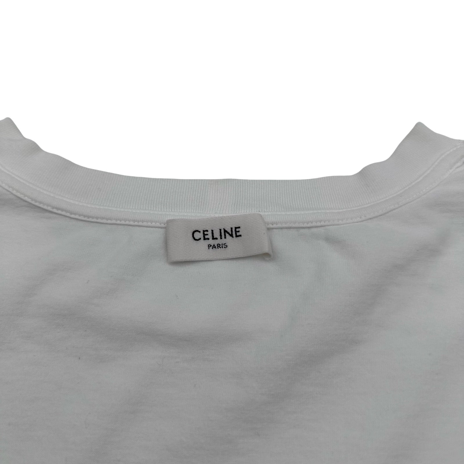セリーヌ CELINE ロゴプリントTシャツ 2X681671Q ホワイト コットン