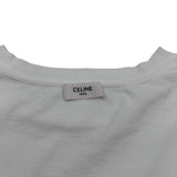 セリーヌ CELINE ロゴプリントTシャツ 2X681671Q ホワイト コットン メンズ 半袖Ｔシャツ