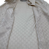 グッチ GUCCI GG総柄シルクブラウス 720539 ベージュ シルク レディース ブラウス
