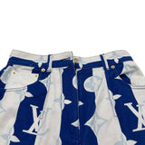 ルイ・ヴィトン LOUIS VUITTON ジャイアントモノグラムデニムパンツ FLPA15 ホワイト コットン レディース デニムパンツ