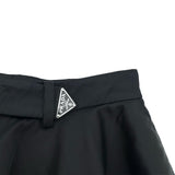 プラダ PRADA Re-Nylonトライアングルロゴスカート 21X925 ブラック ナイロン レディース ロングスカート
