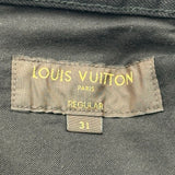 ルイ・ヴィトン LOUIS VUITTON ストレートデニムパンツ ブラック コットン メンズ デニムパンツ