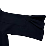 エルメス HERMES フリルワンピース ネイビー ウール レディース ワンピース