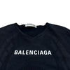 バレンシアガ BALENCIAGA ロゴプリントドッキングワンピース 571126 ブラック コットン レディース ワンピース