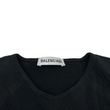 バレンシアガ BALENCIAGA ロゴプリントドッキングワンピース 571126 ブラック コットン レディース ワンピース