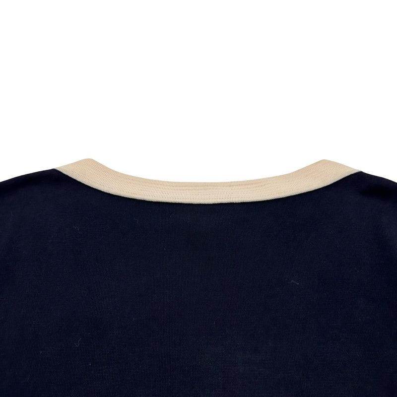 シャネル CHANEL ニットワンピース P47532 ネイビー コットン