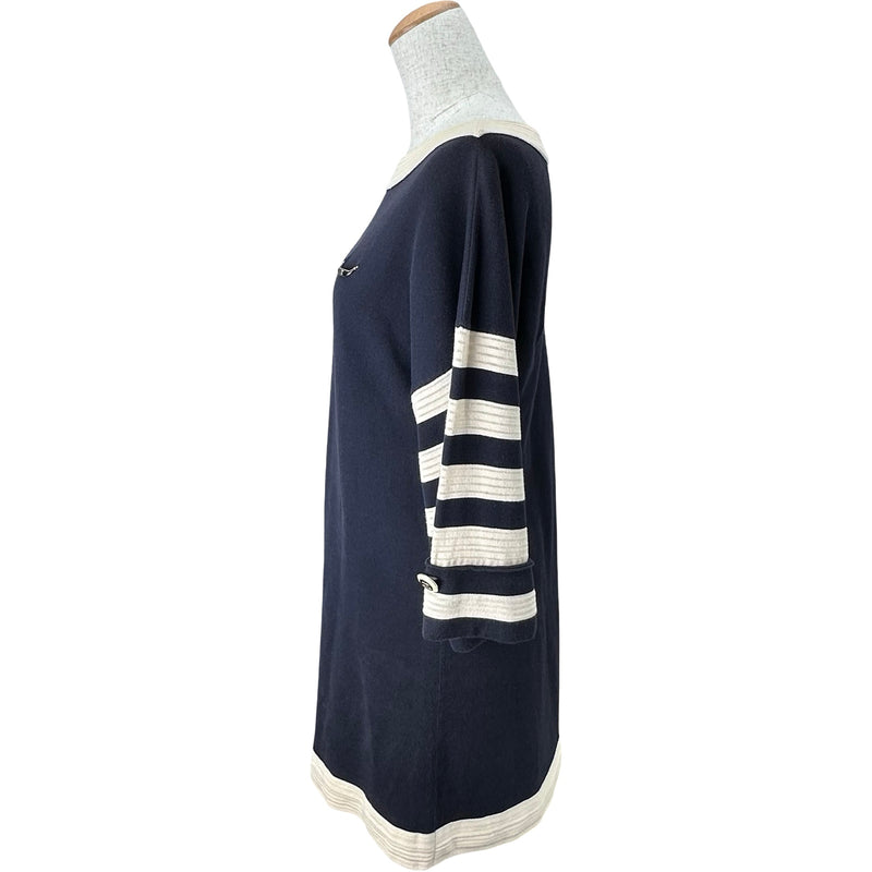 シャネル CHANEL ニットワンピース P47532 ネイビー コットン