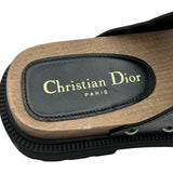 クリスチャン・ディオール Christian Dior レザーベルトサンダル ブラック レザー レディース サンダル