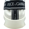 ドルチェ＆ガッバーナ Dolce & Gabbana ロゴプリントスリッポン ホワイト キャンバス レディース スリッポン