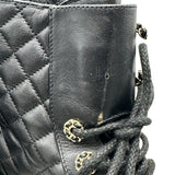 シャネル CHANEL マトラッセキルティングショートブーツ G36424 ブラック レザー レディース ブーツ