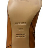 エルメス HERMES サンジェルマン ケリー金具レザーショーツブーツ ブラウン レザー レディース ブーツ