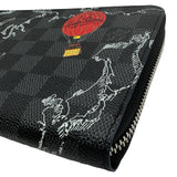ルイ・ヴィトン LOUIS VUITTON マップ ジッピー オーガナイザーNM N40204 グレー ダミエ・グラフィット キャンバス メンズ 長財布