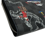 ルイ・ヴィトン LOUIS VUITTON マップ ジッピー オーガナイザーNM N40204 グレー ダミエ・グラフィット キャンバス メンズ 長財布