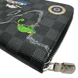 ルイ・ヴィトン LOUIS VUITTON マップ ジッピー オーガナイザーNM N40204 グレー ダミエ・グラフィット キャンバス メンズ 長財布