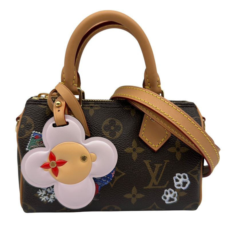 ルイ・ヴィトン LOUIS VUITTON ナノ・スピーディ M15330 ブラウン モノグラム ヴィヴィエンヌ/レザー レディース ショルダーバッグ ルイ・ヴィトン LOUIS VUITTON ナノ・スピーディ M15330 ブラウン