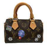 ルイ・ヴィトン LOUIS VUITTON ナノ・スピーディ M15330 ブラウン モノグラム ヴィヴィエンヌ/レザー レディース ショルダーバッグ