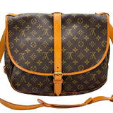 ルイ・ヴィトン LOUIS VUITTON ソミュール 35 M42254 ブラウン モノグラム レディース ショルダーバッグ