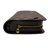 ルイ・ヴィトン LOUIS VUITTON サンルイ ブラウン ダミエ/レザー メンズ セカンドバッグ