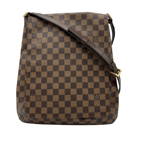 【美品】ルイヴィトン　N51302　ミュゼット　ダミエ　LV　茶系　PCV　革 ルイ・ヴィトン LOUIS VUITTON ミュゼット N51302 ブラウン ダミエ