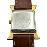 エルメス HERMES Hウォッチ HH1.201 アイボリー ステンレススチール/ゴールドメッキ クオーツ レディース 腕時計