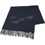 エルメス HERMES カシミヤマフラー ネイビー カシミヤ レディース マフラー