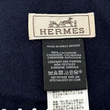 エルメス HERMES カシミヤマフラー ネイビー カシミヤ レディース マフラー