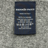 エルメス HERMES カシミヤ大判ショール グレー カシミヤ レディース マフラー