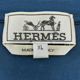 エルメス HERMES プリントTシャツ ネイビー コットン メンズ 半袖Ｔシャツ