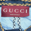 グッチ GUCCI 総柄ボウタイシルクブラウス 856109 ブルー シルク レディース ブラウス