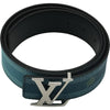 ルイ・ヴィトン LOUIS VUITTON サンチュールLVイニシャル 40mm M0520 ライトブルー ダミエストライプ ユニセックス ベルト