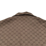 グッチ GUCCI GGキャンバスリネンブレンドボワリングシャツ 794907 ブラウン リネン メンズ 半袖シャツ